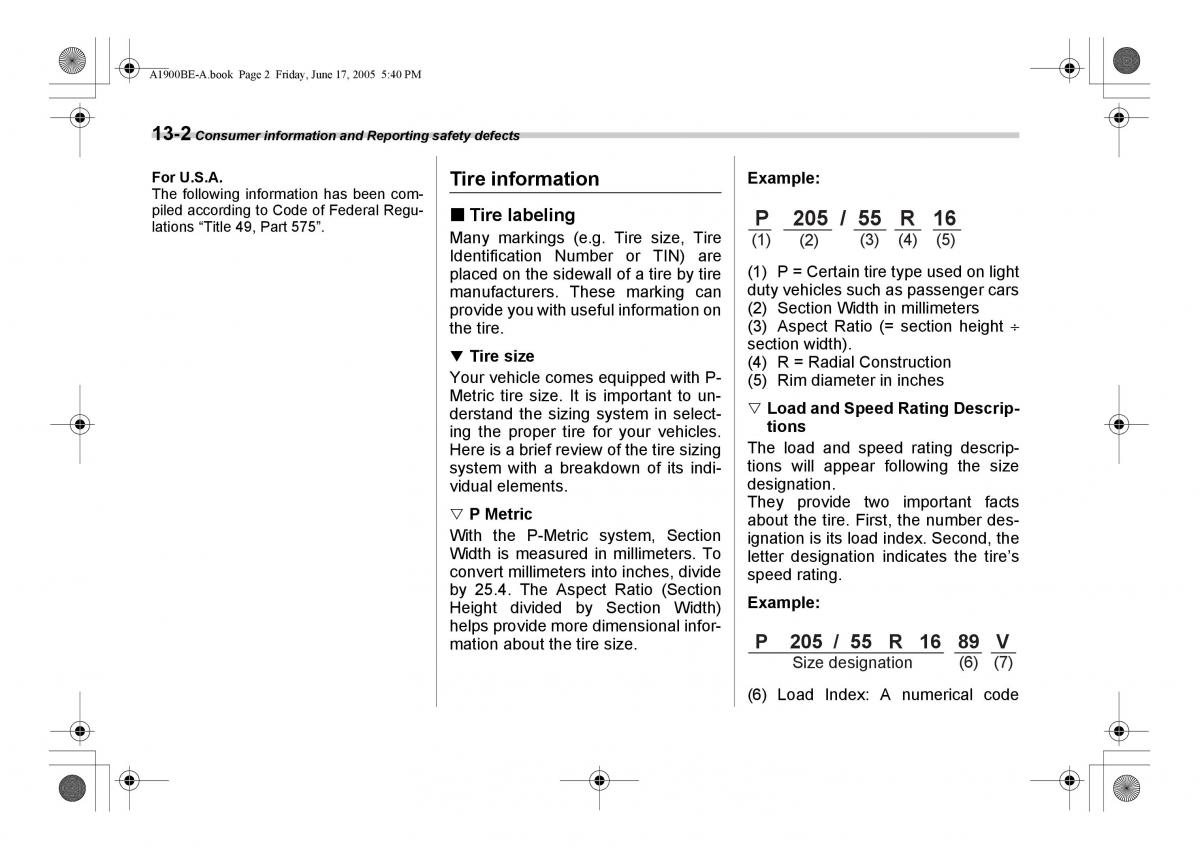 Subaru Impreza II 2 GD owners manual / page 343
