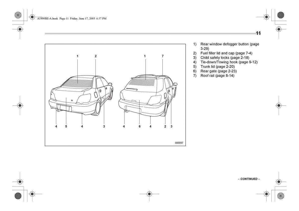 Subaru Impreza II 2 GD owners manual / page 14
