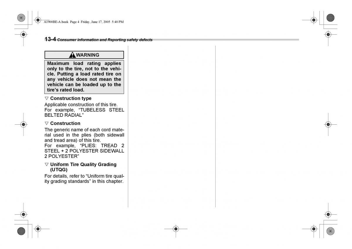 Subaru Impreza II 2 GD owners manual / page 345