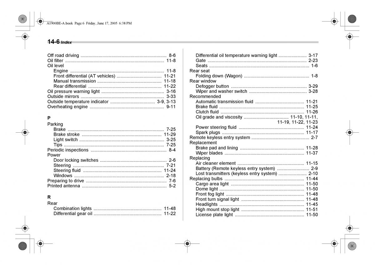 Subaru Impreza II 2 GD owners manual / page 361