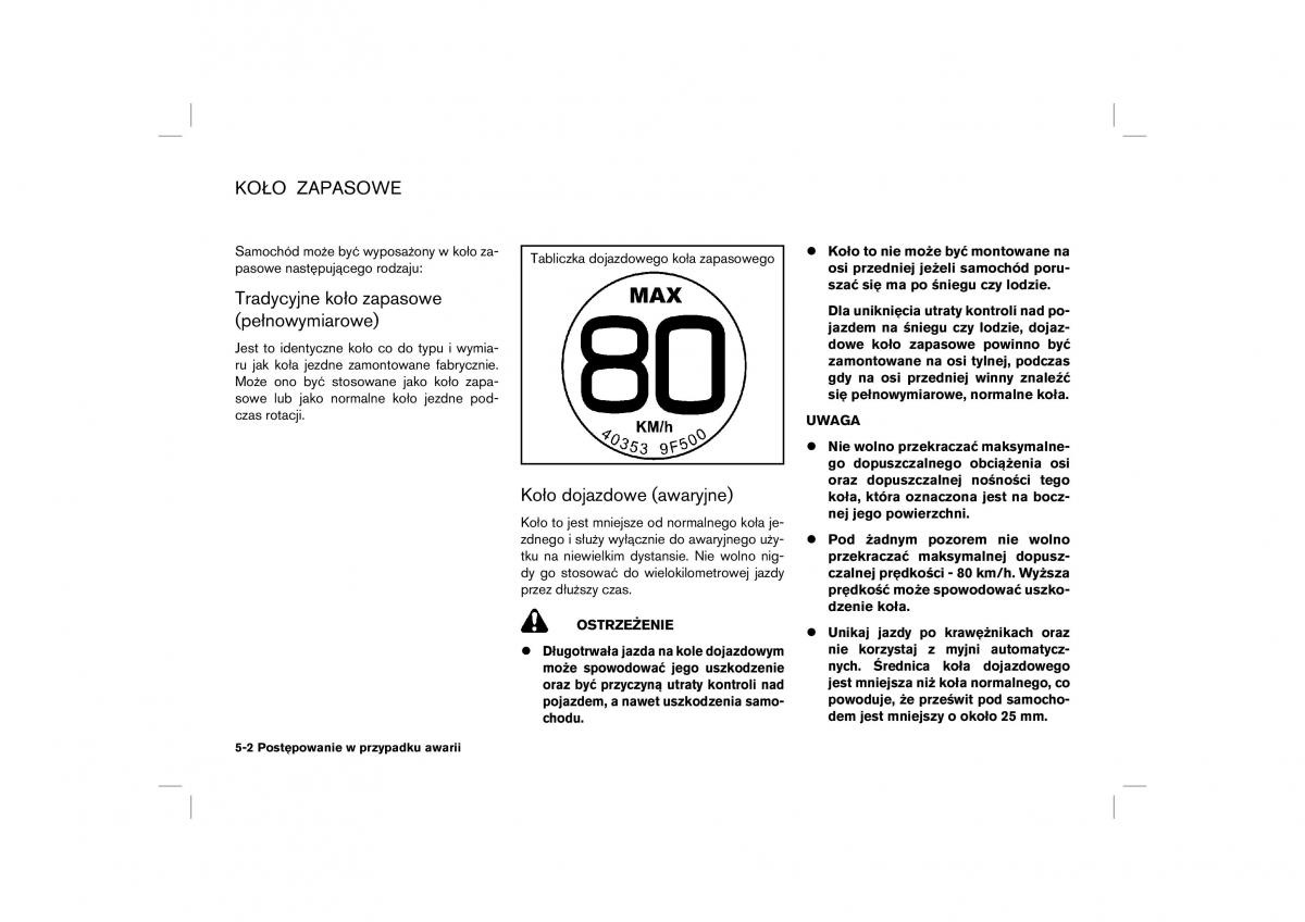 Nissan Almera Tino instrukcja obslugi / page 128