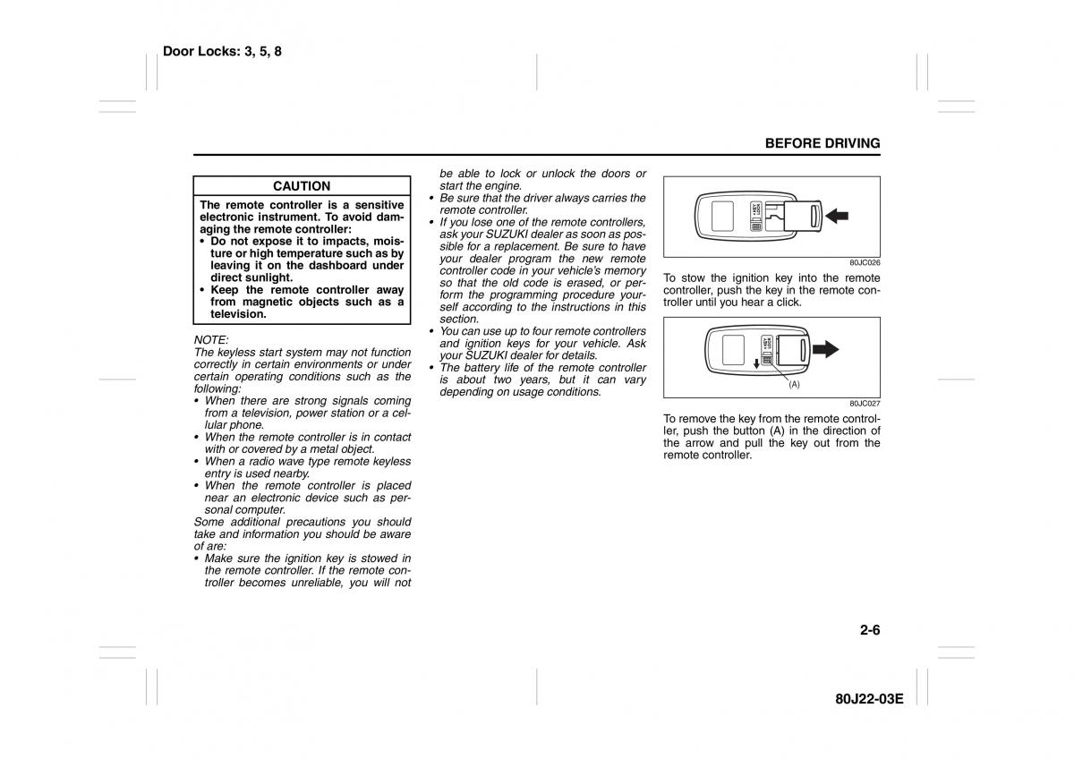 Suzuki SX4 owners manual / page 19