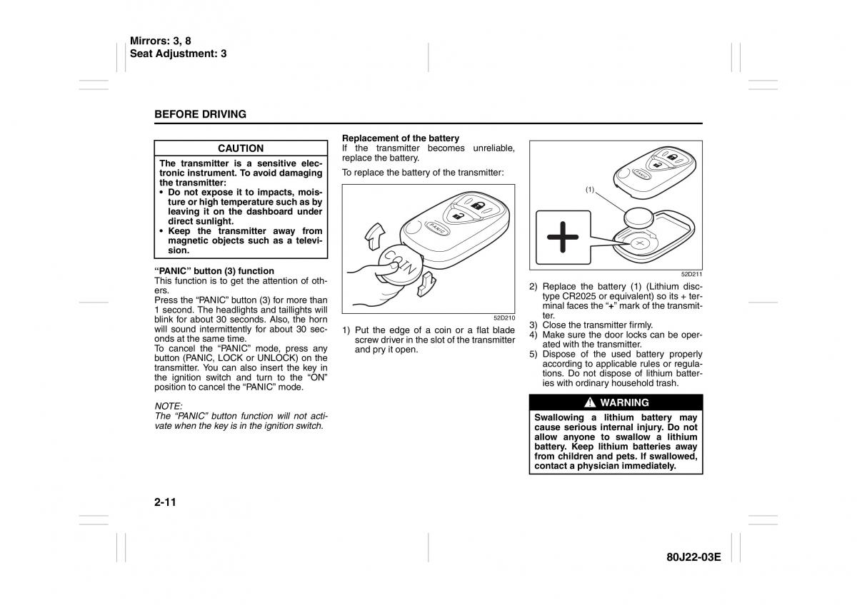 Suzuki SX4 owners manual / page 24