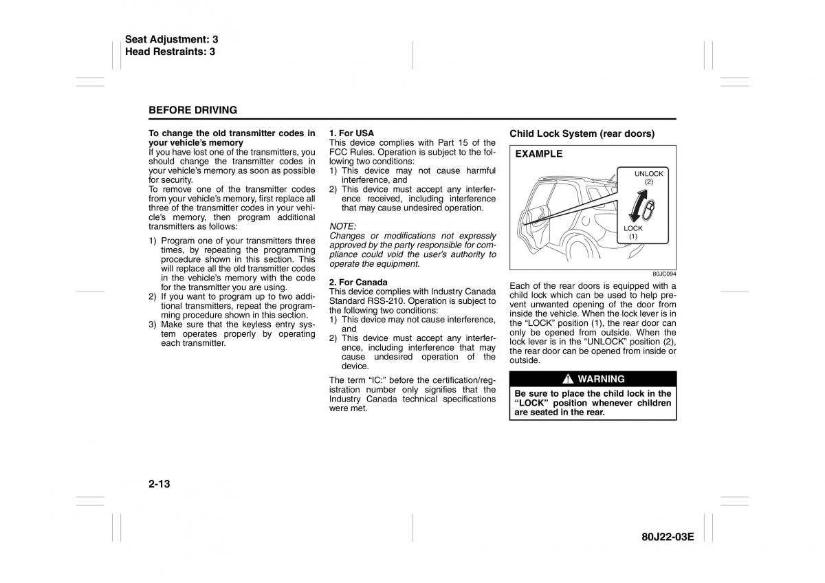Suzuki SX4 owners manual / page 26