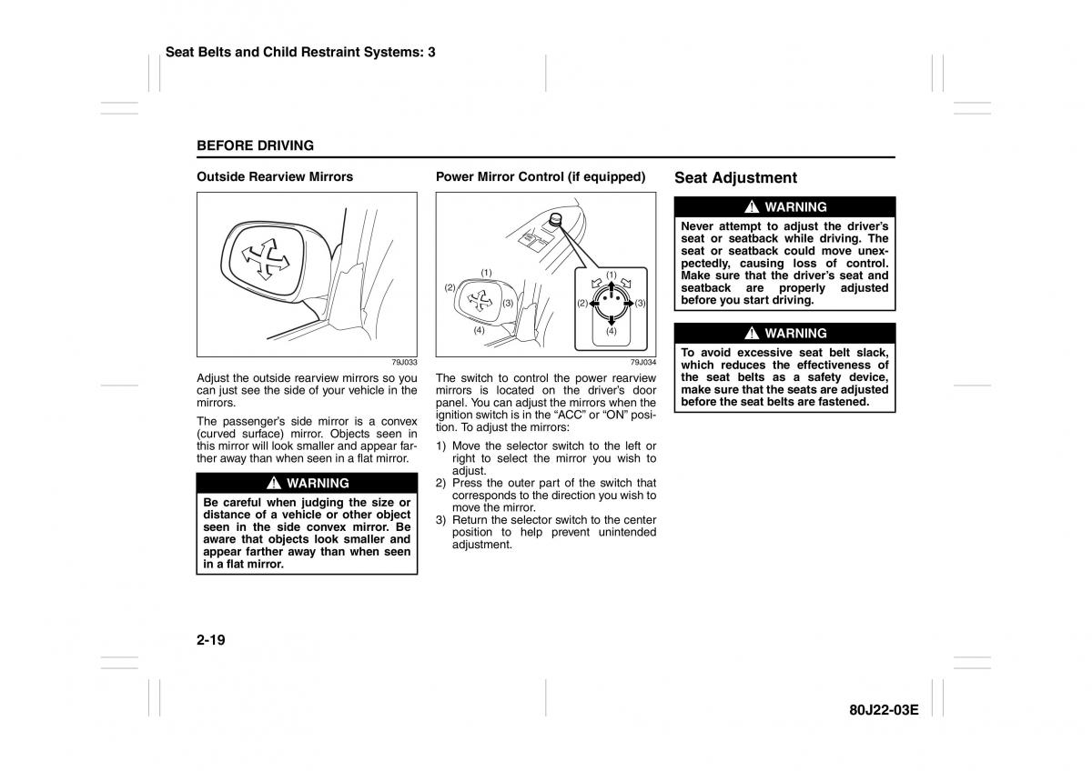Suzuki SX4 owners manual / page 32