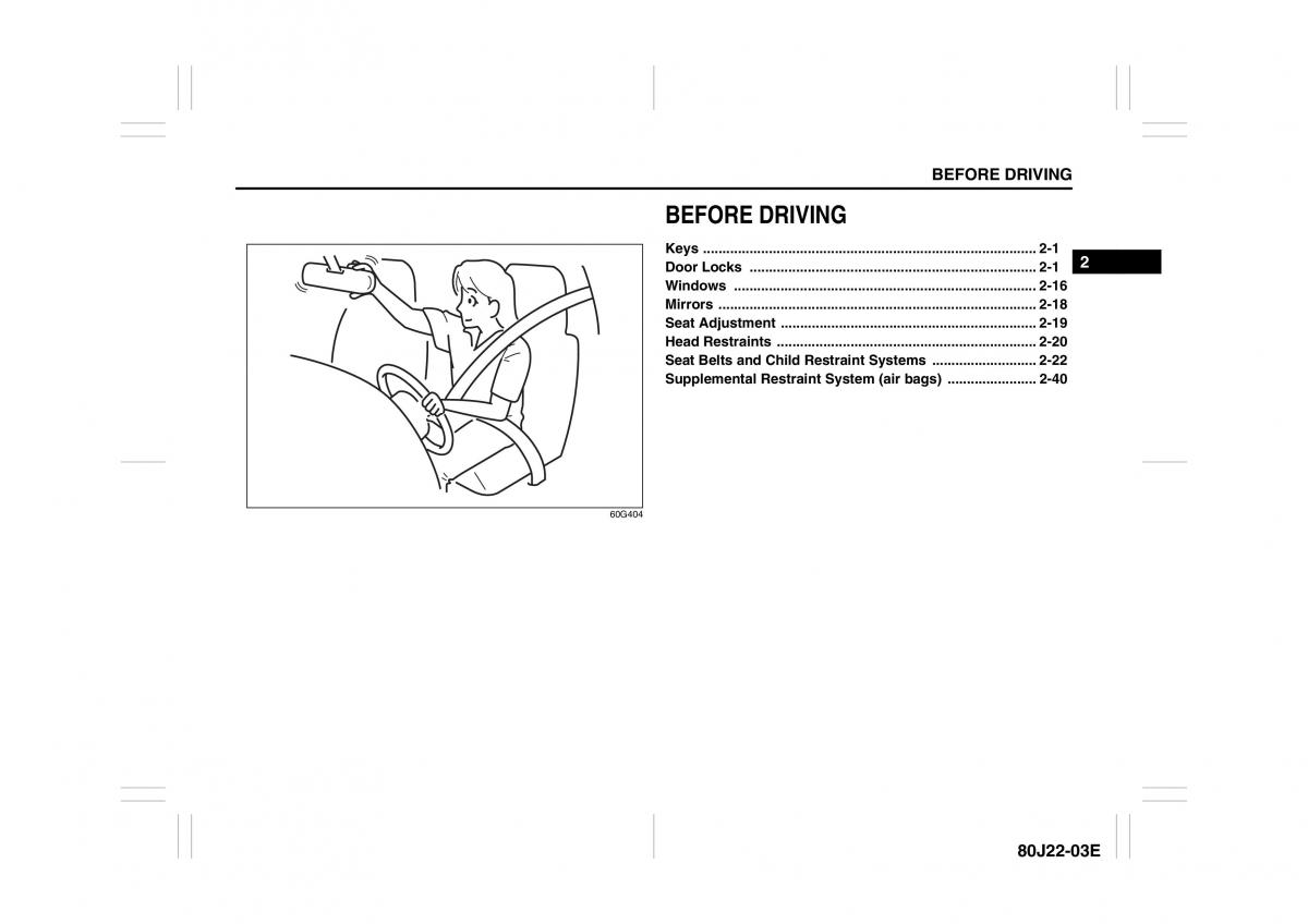 Suzuki SX4 owners manual / page 13