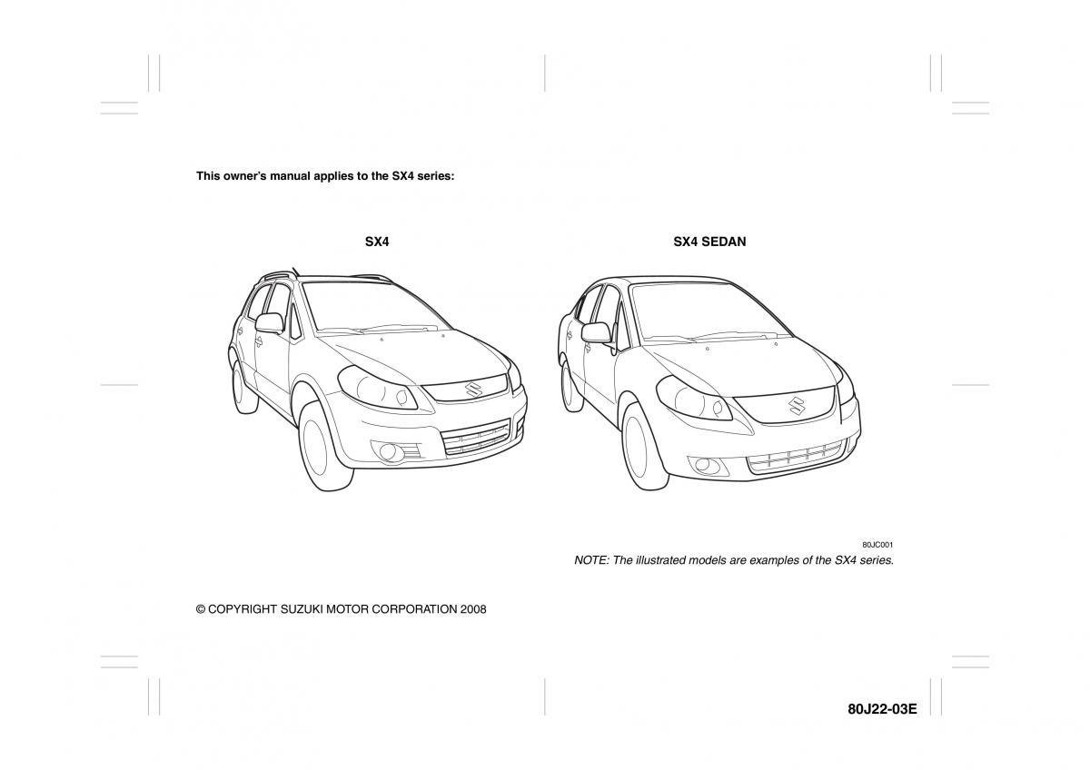 Suzuki SX4 owners manual / page 2
