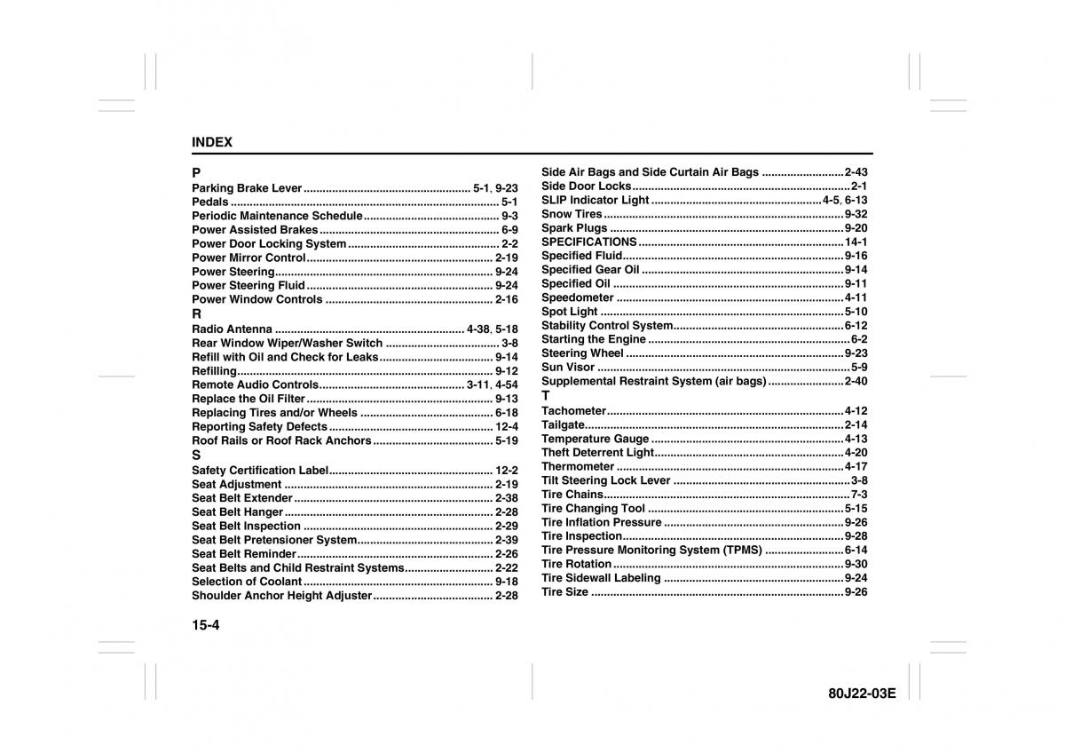 Suzuki SX4 owners manual / page 276