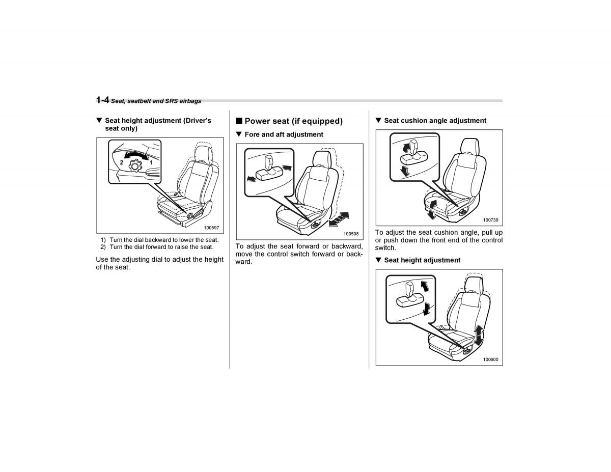 Subaru Forester I 1 owners manual / page 33