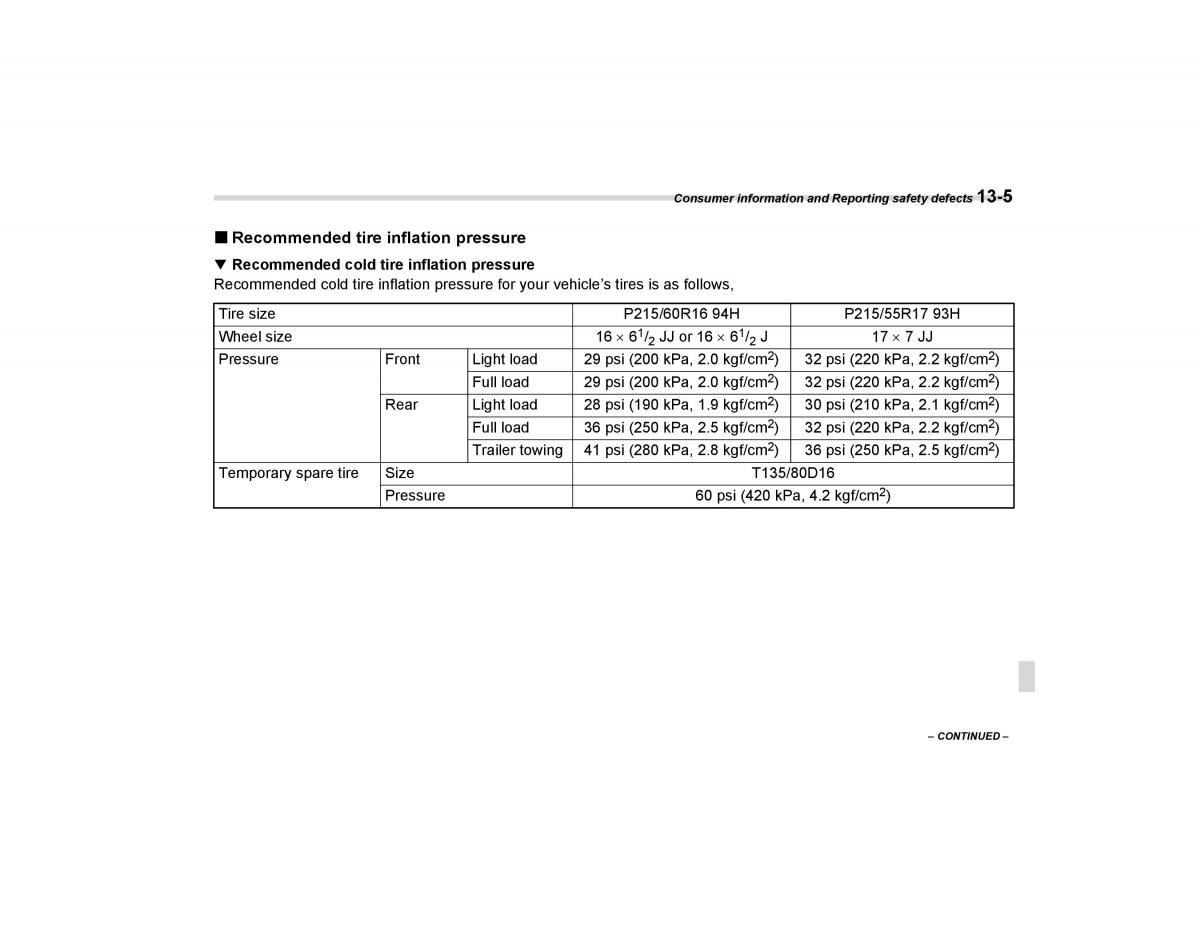 Subaru Forester I 1 owners manual / page 338