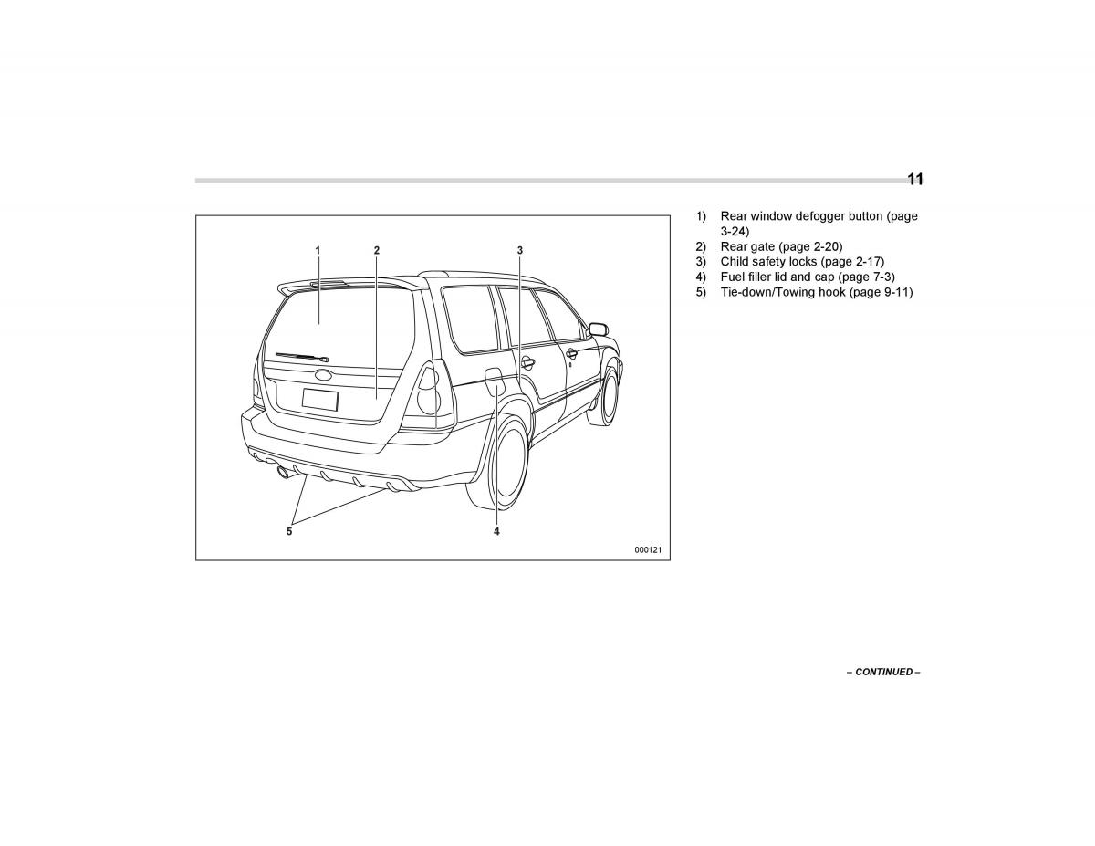 Subaru Forester I 1 owners manual / page 14