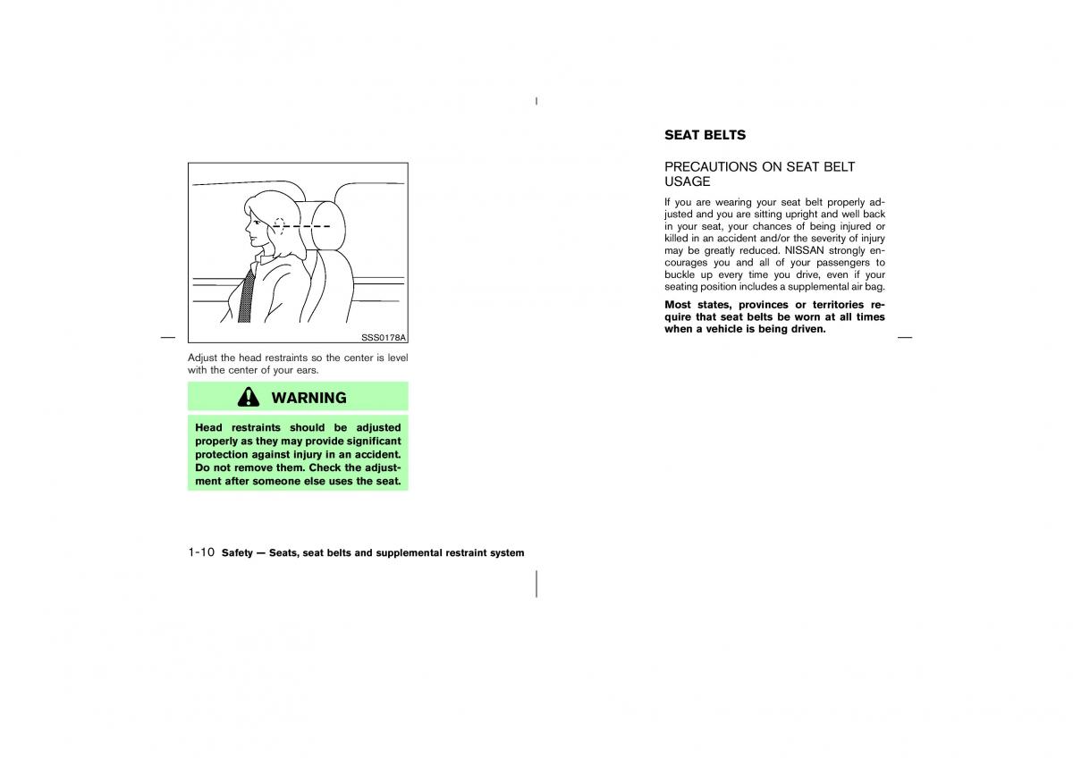 Nissan 350Z Fairlady Z owners manual / page 27