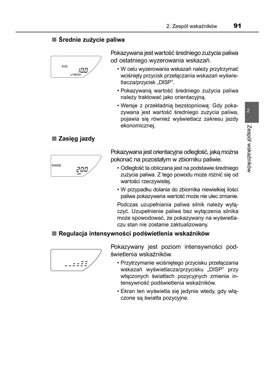 Toyota Corolla XI 11 E160 instrukcja obslugi / page 91