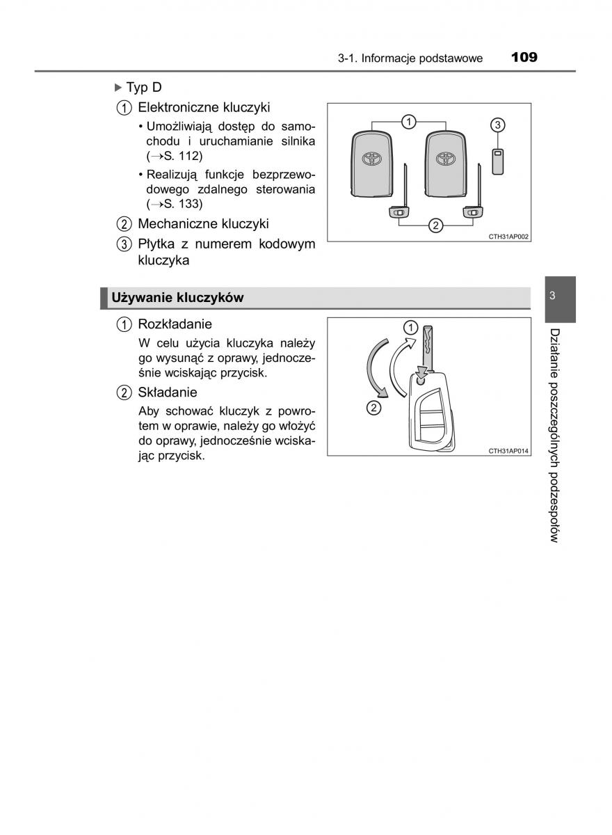 Toyota Corolla XI 11 E160 instrukcja obslugi / page 109