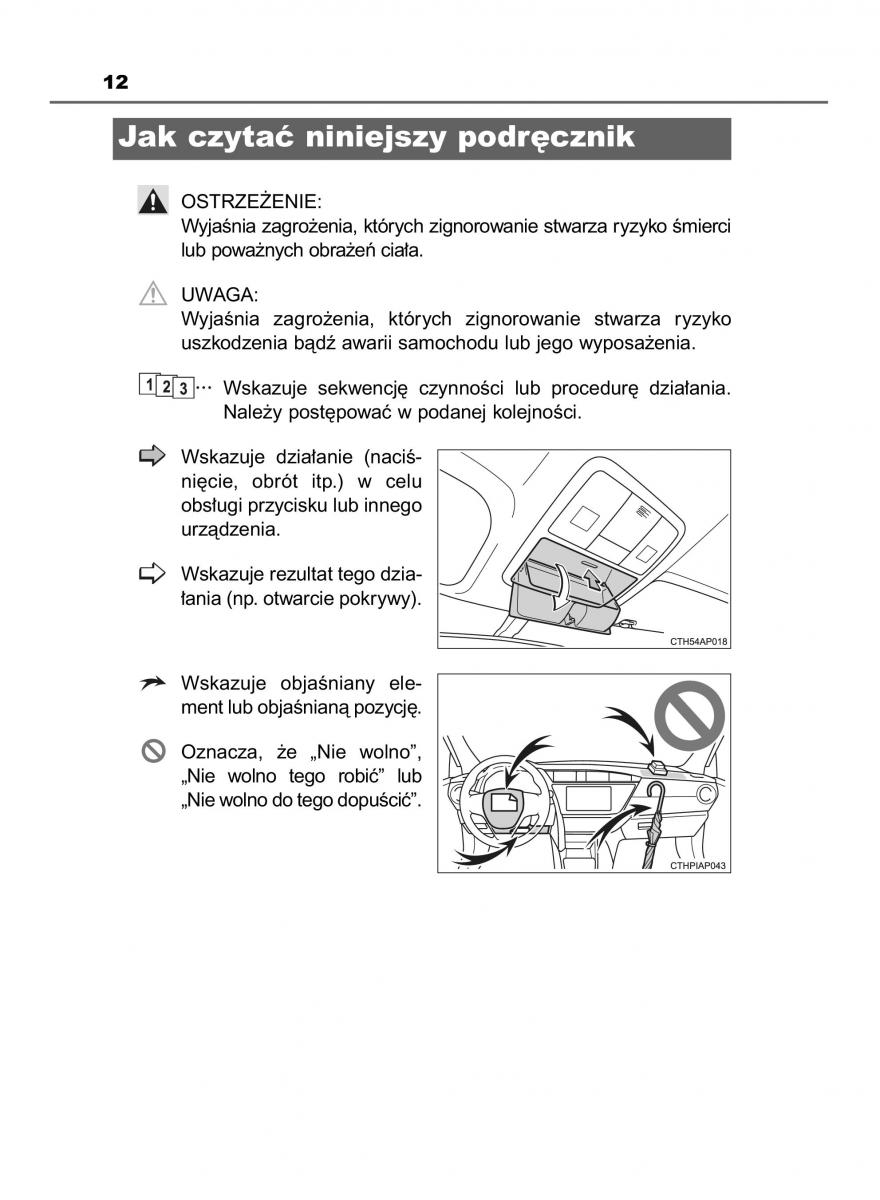 Toyota Corolla XI 11 E160 instrukcja obslugi / page 12
