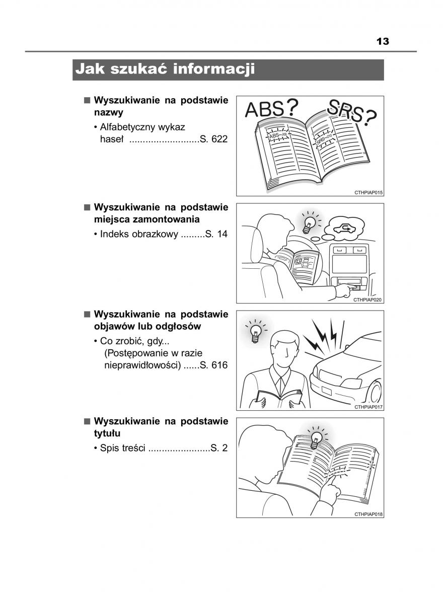Toyota Corolla XI 11 E160 instrukcja obslugi / page 13