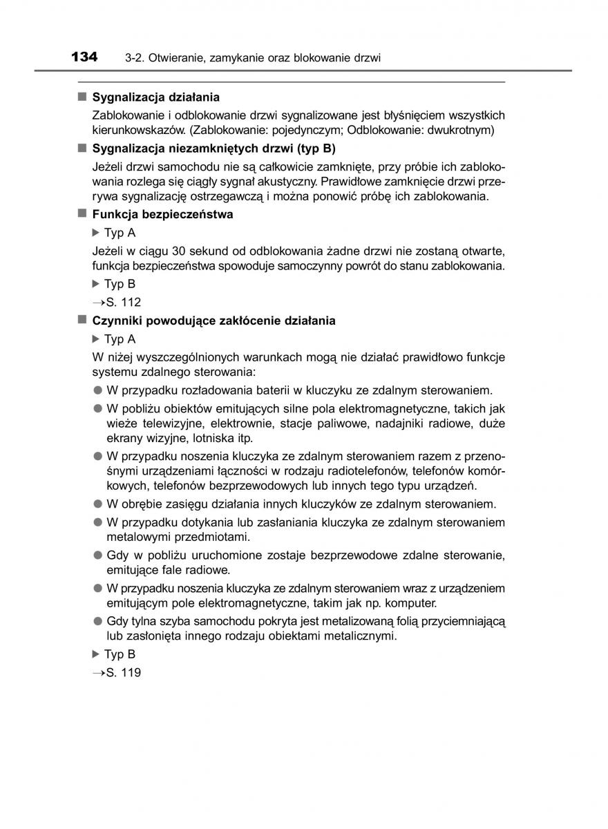 Toyota Corolla XI 11 E160 instrukcja obslugi / page 134