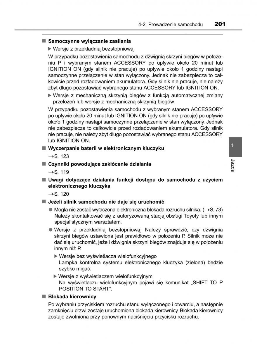 Toyota Corolla XI 11 E160 instrukcja obslugi / page 201