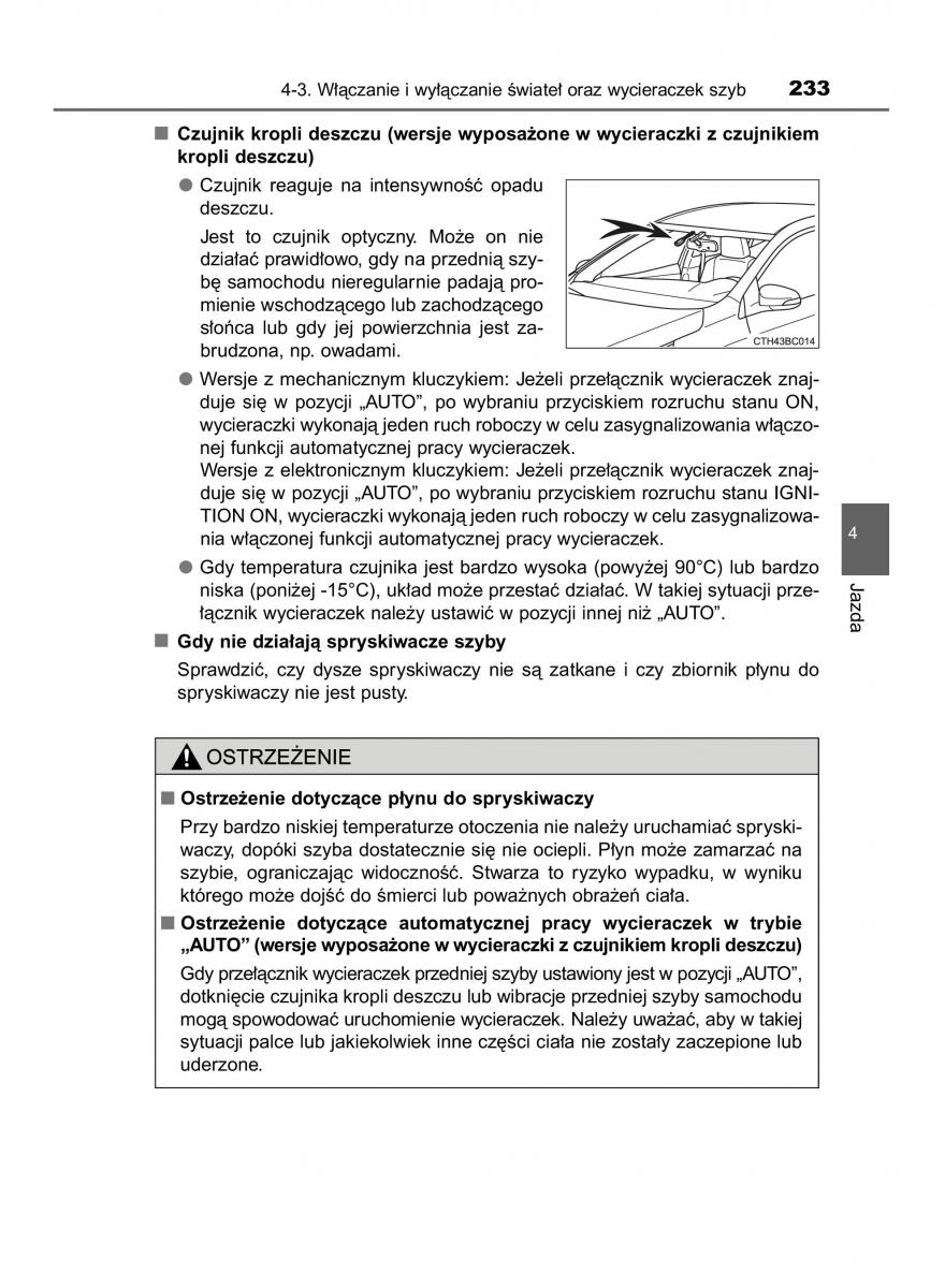 Toyota Corolla XI 11 E160 instrukcja obslugi / page 233