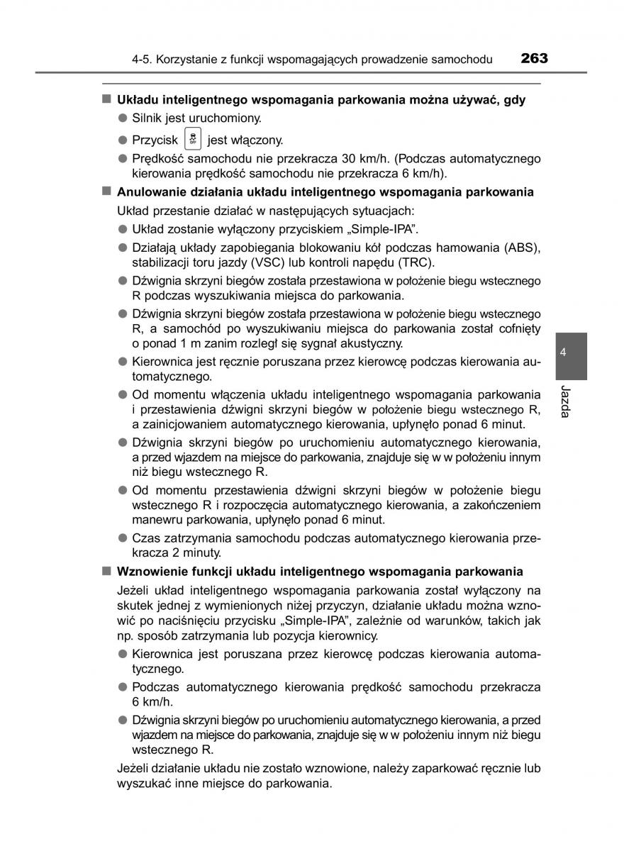 Toyota Corolla XI 11 E160 instrukcja obslugi / page 263