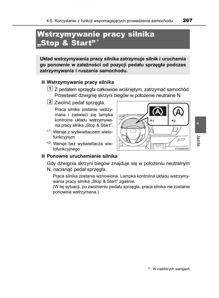 Toyota Corolla XI 11 E160 instrukcja obslugi / page 267