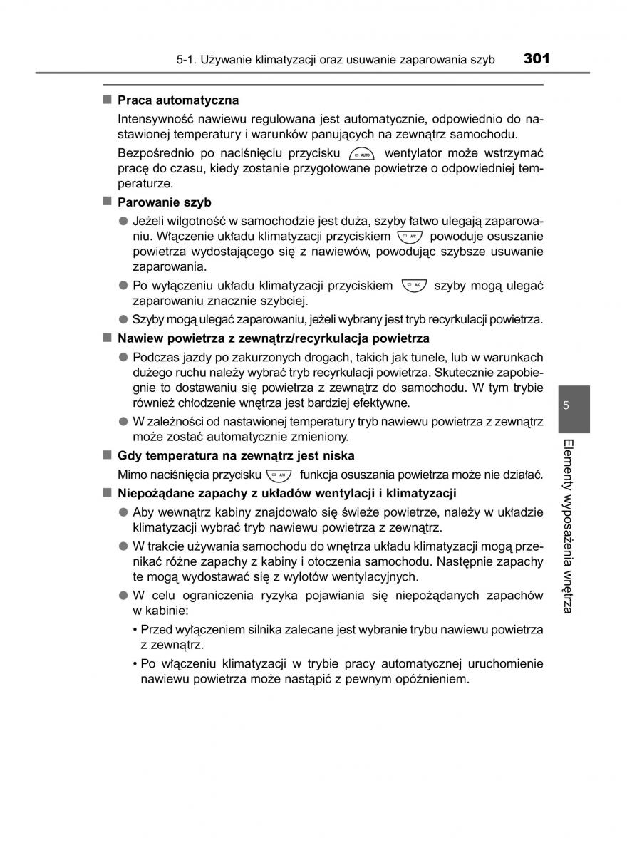 Toyota Corolla XI 11 E160 instrukcja obslugi / page 301