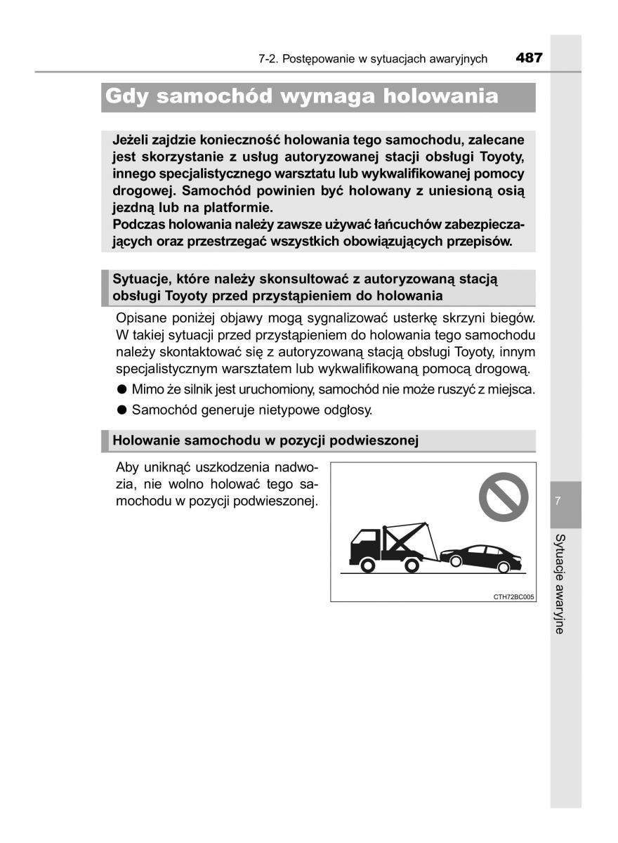 Toyota Corolla XI 11 E160 instrukcja obslugi / page 487