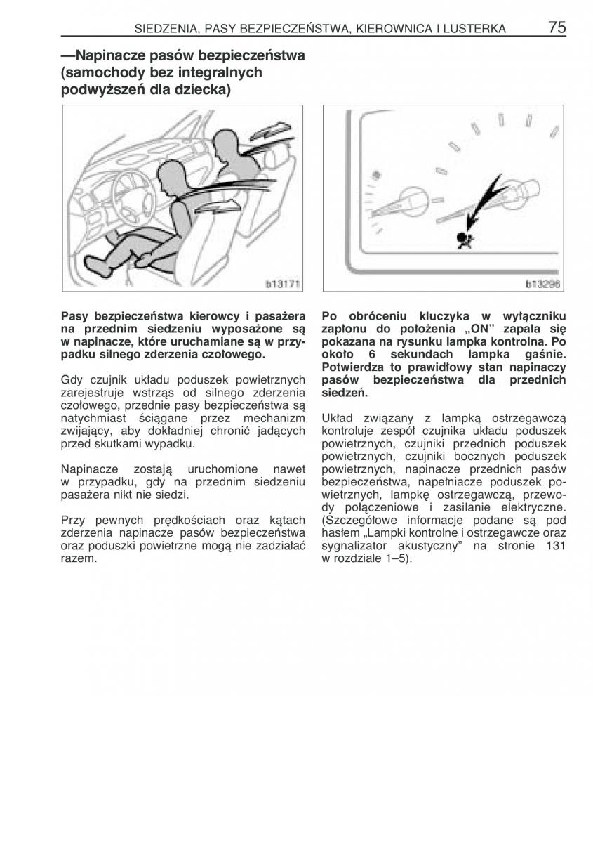 Toyota Corolla Verso I 1 instrukcja obslugi / page 82