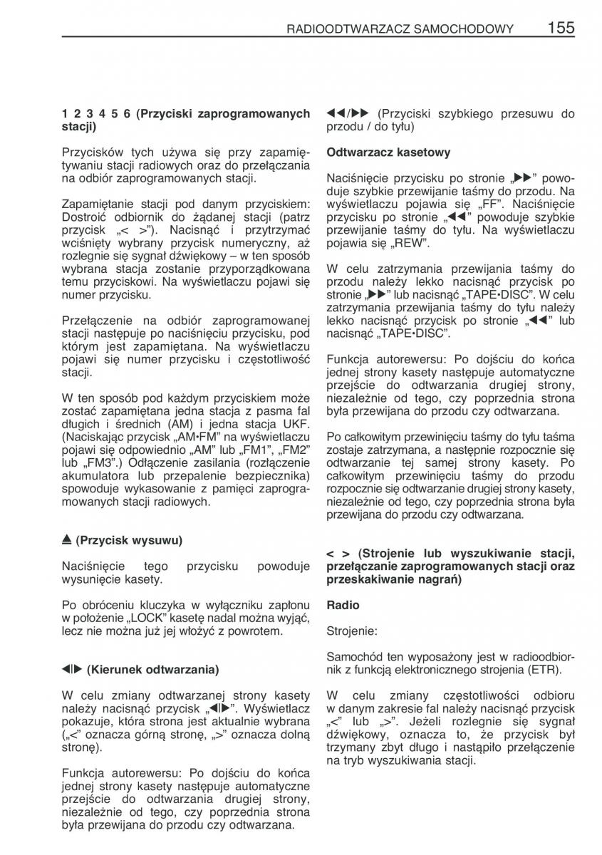 Toyota Corolla Verso I 1 instrukcja obslugi / page 162