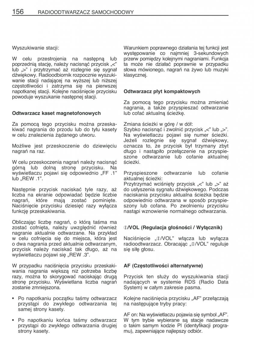 Toyota Corolla Verso I 1 instrukcja obslugi / page 163