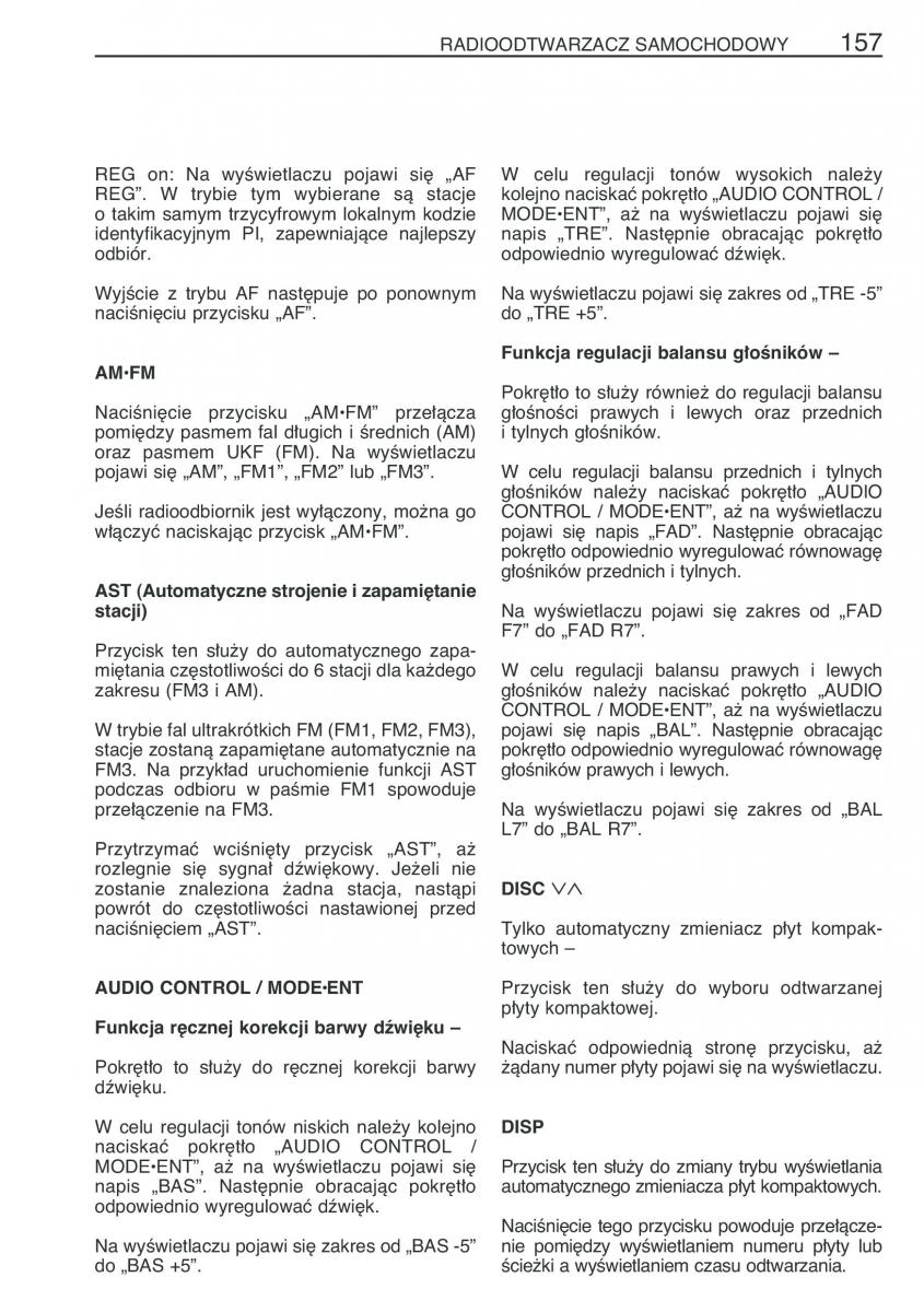 Toyota Corolla Verso I 1 instrukcja obslugi / page 164