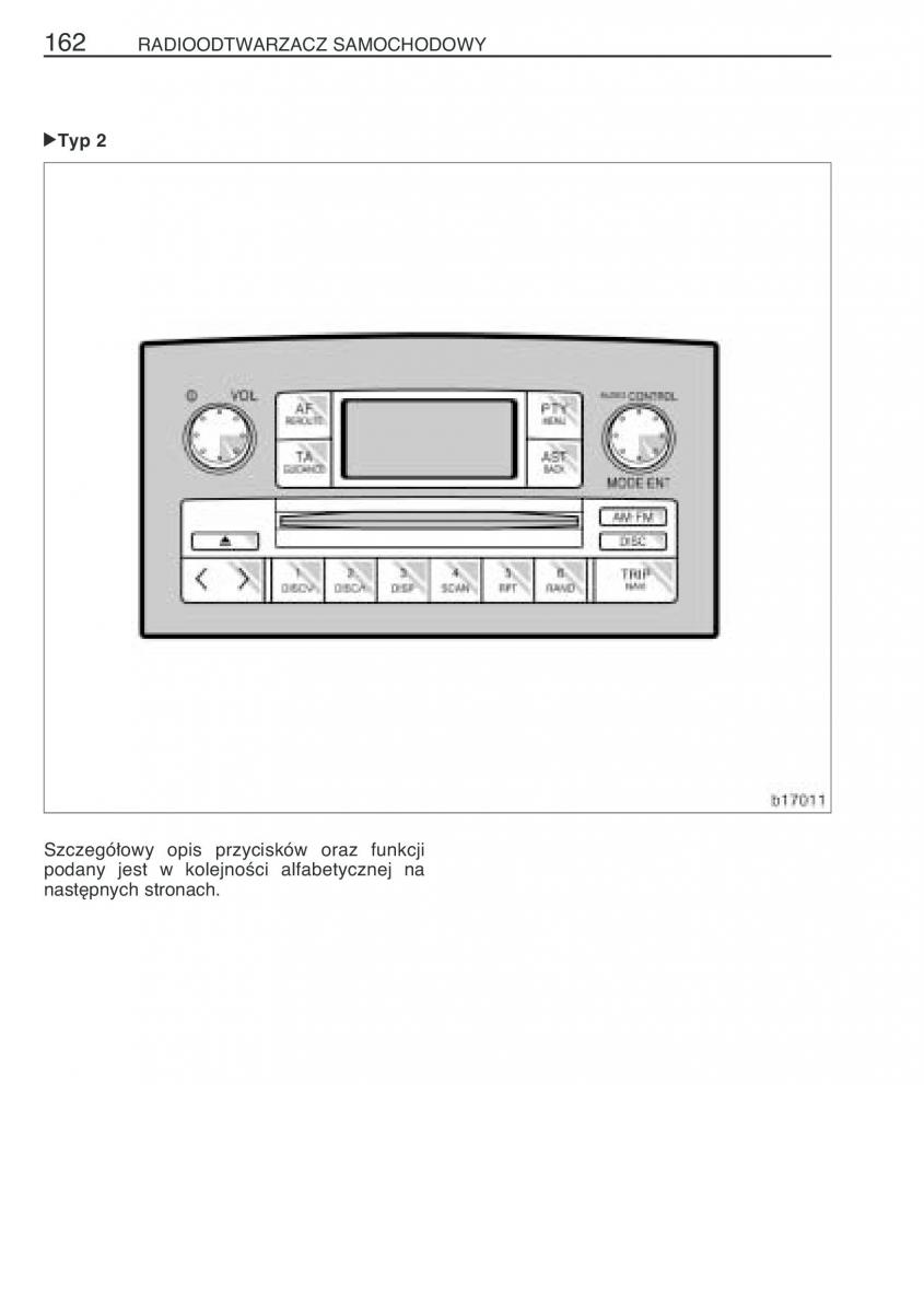 Toyota Corolla Verso I 1 instrukcja obslugi / page 169