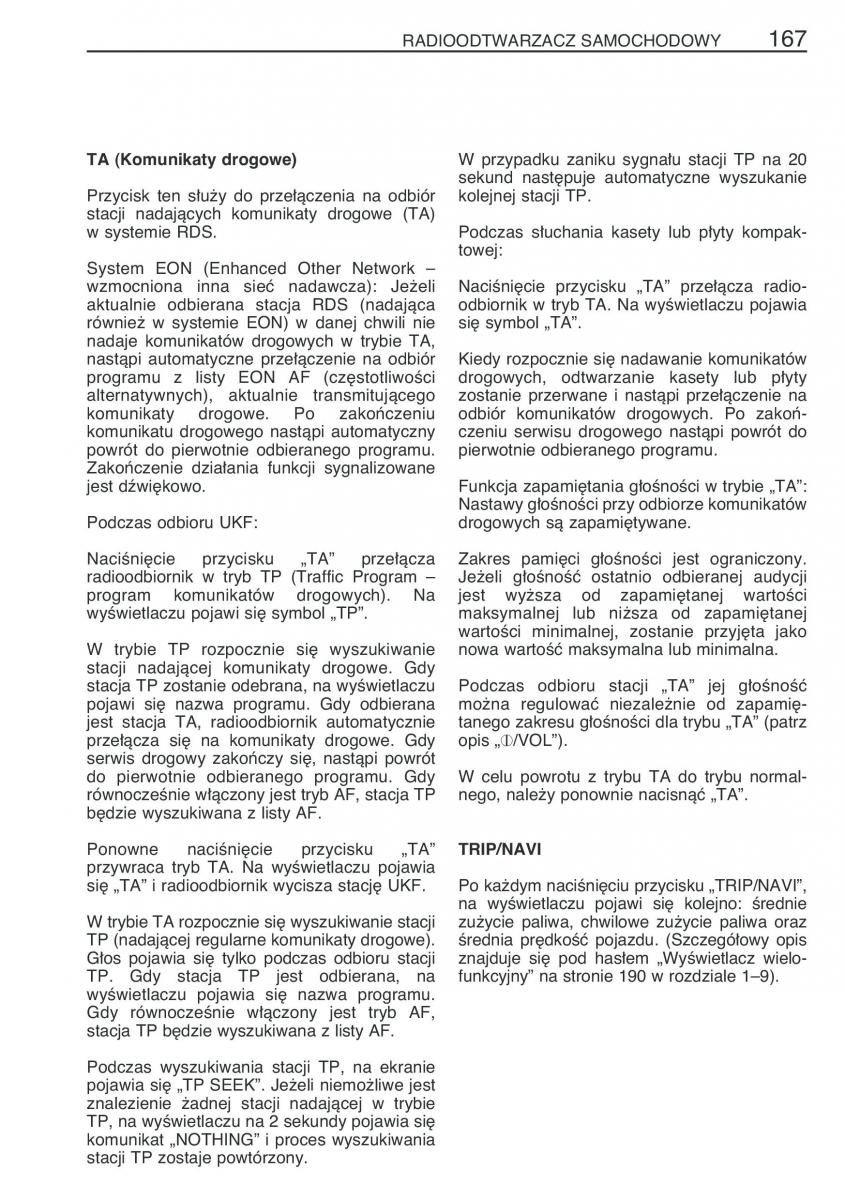 Toyota Corolla Verso I 1 instrukcja obslugi / page 174