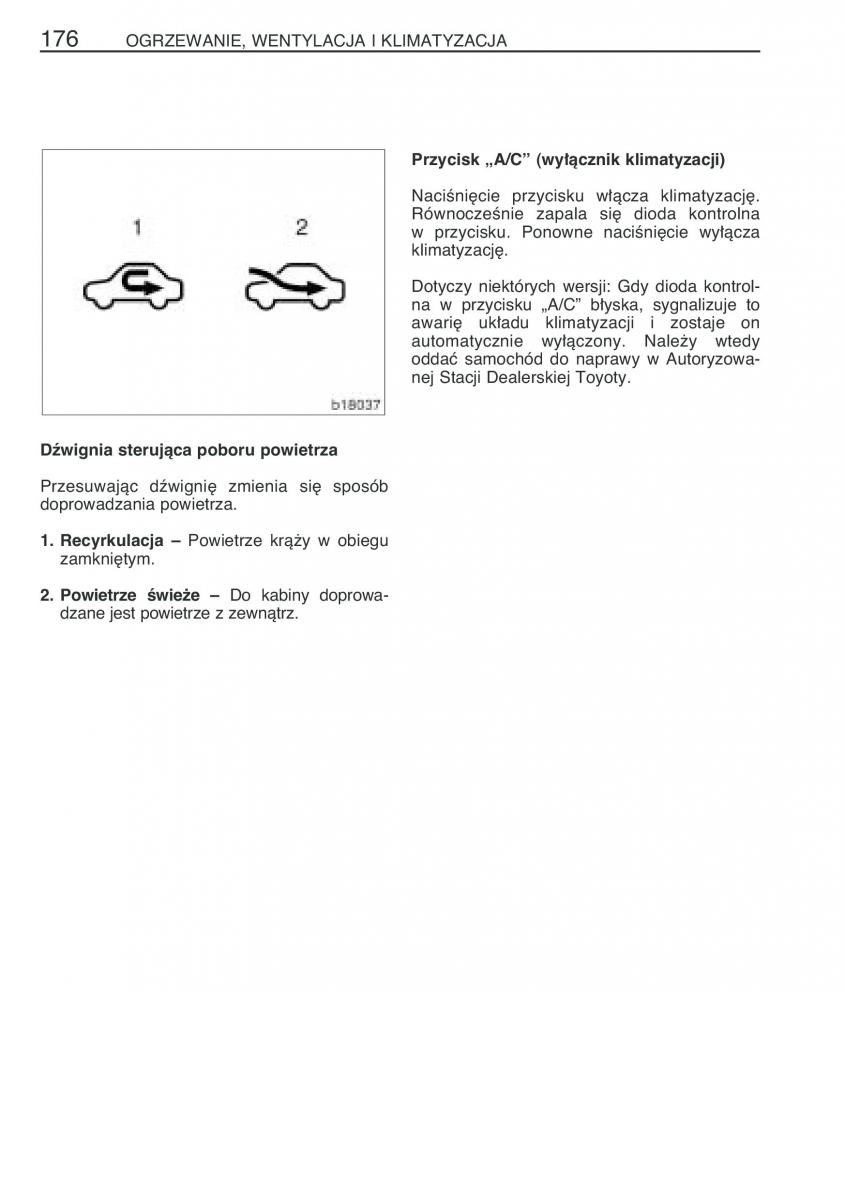Toyota Corolla Verso I 1 instrukcja obslugi / page 183