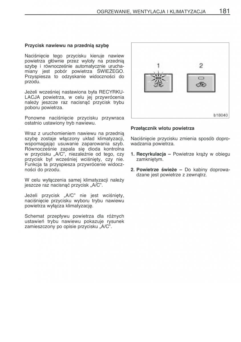 Toyota Corolla Verso I 1 instrukcja obslugi / page 188