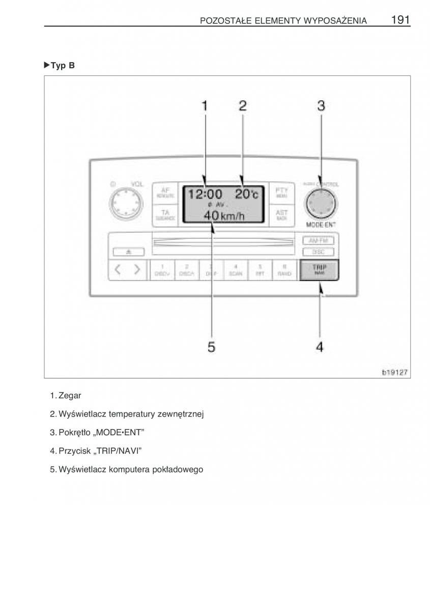 Toyota Corolla Verso I 1 instrukcja obslugi / page 198