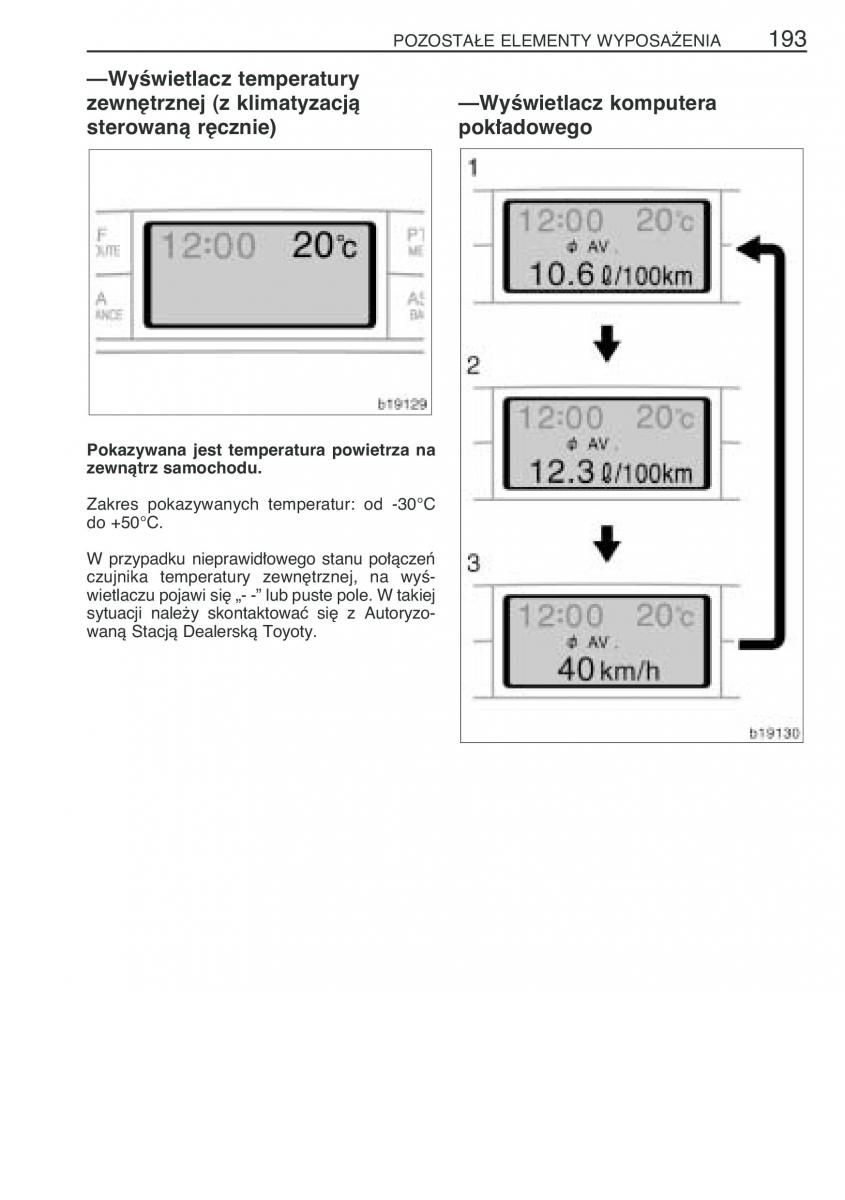 Toyota Corolla Verso I 1 instrukcja obslugi / page 200