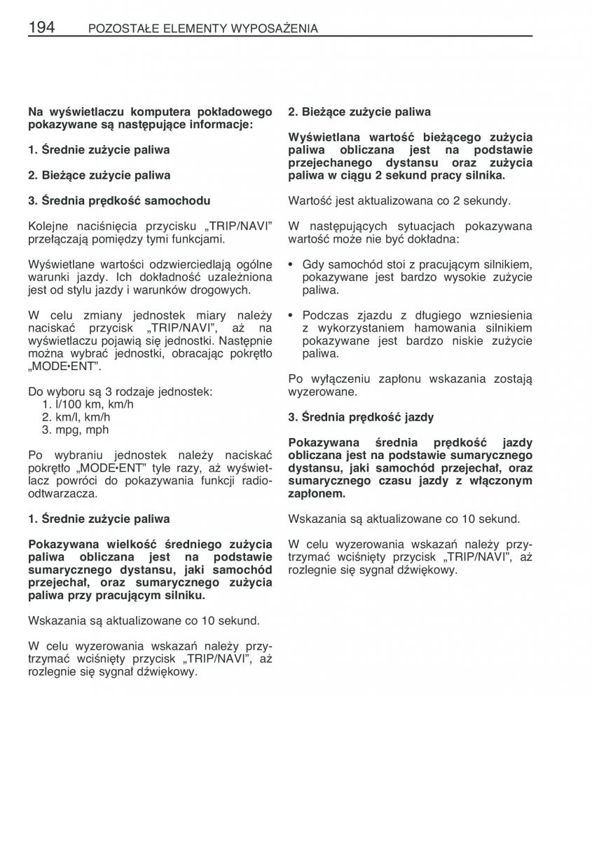 Toyota Corolla Verso I 1 instrukcja obslugi / page 201