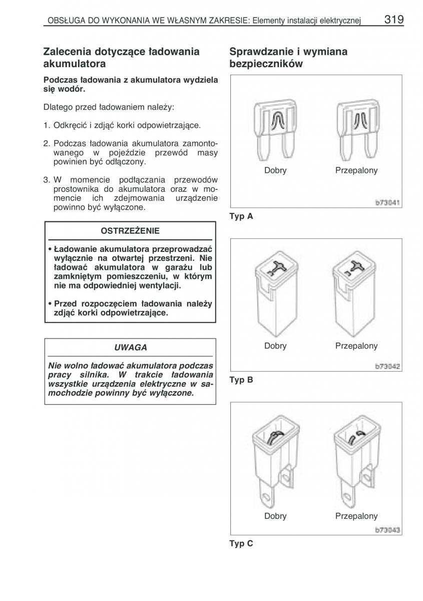 Toyota Corolla Verso I 1 instrukcja obslugi / page 326