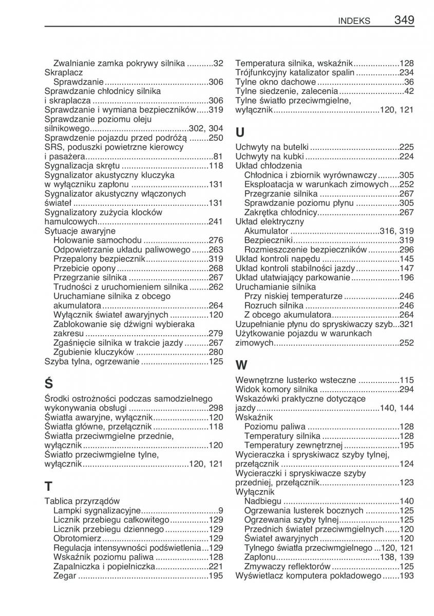 manual  Toyota Corolla Verso I 1 instrukcja / page 356