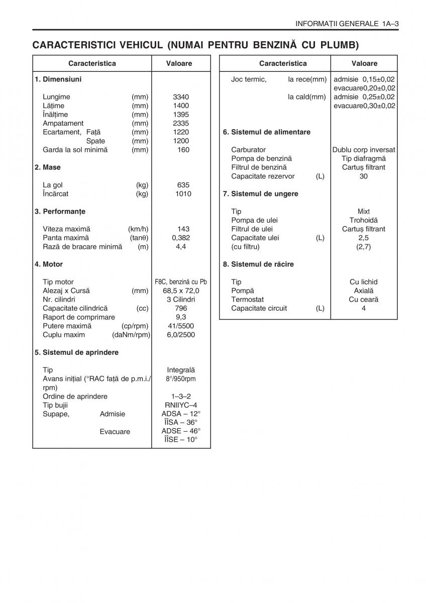 Daewoo Tico service book ksiazka serwisowa / page 3