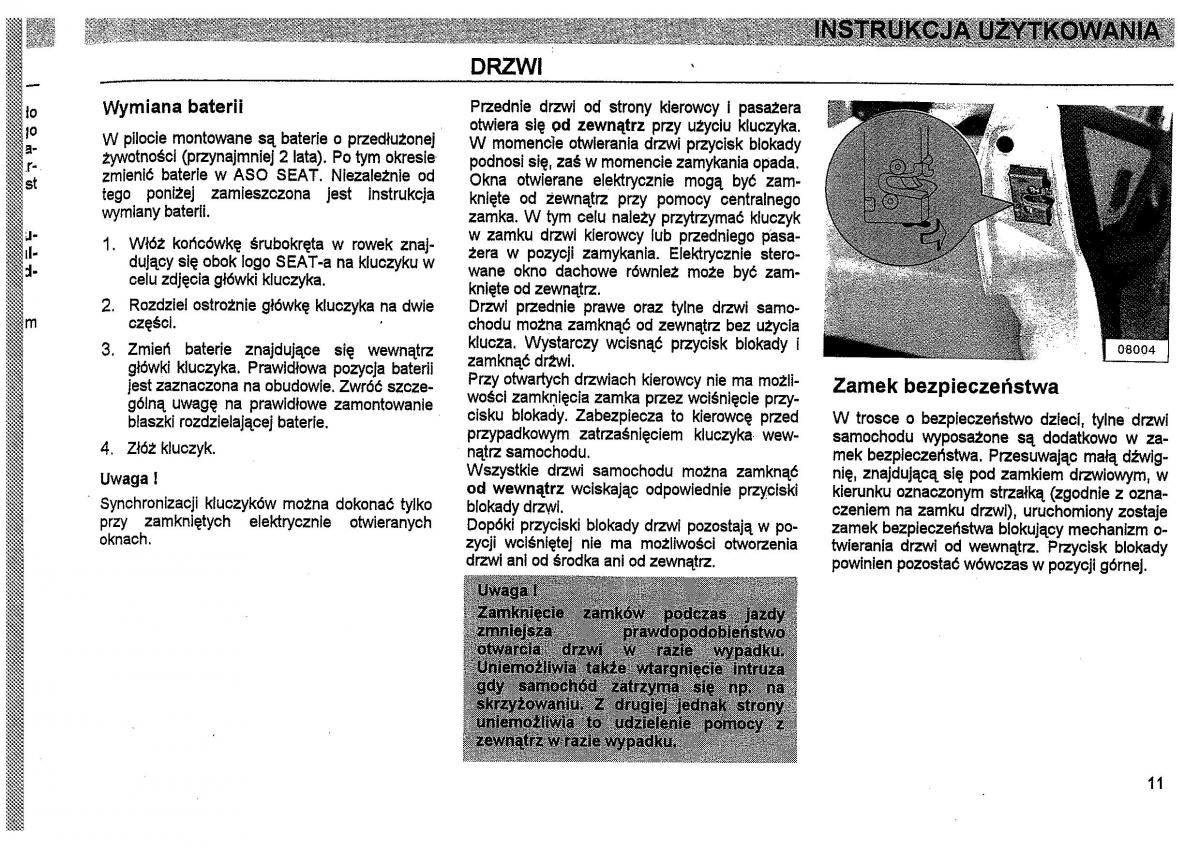 manual  Seat Toledo I 1 instrukcja / page 14