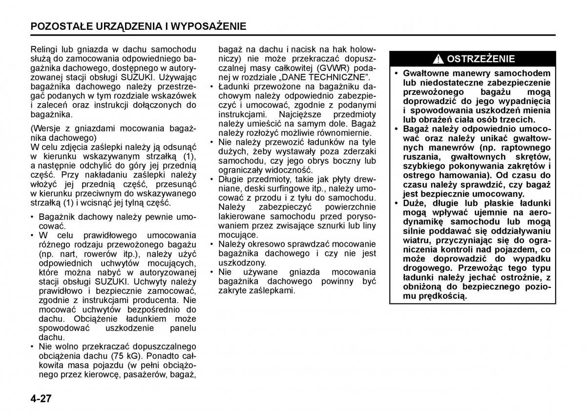 Suzuki Grand Vitara II 2 instrukcja obslugi / page 130