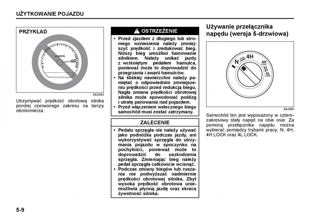 Suzuki Grand Vitara II 2 instrukcja obslugi / page 142