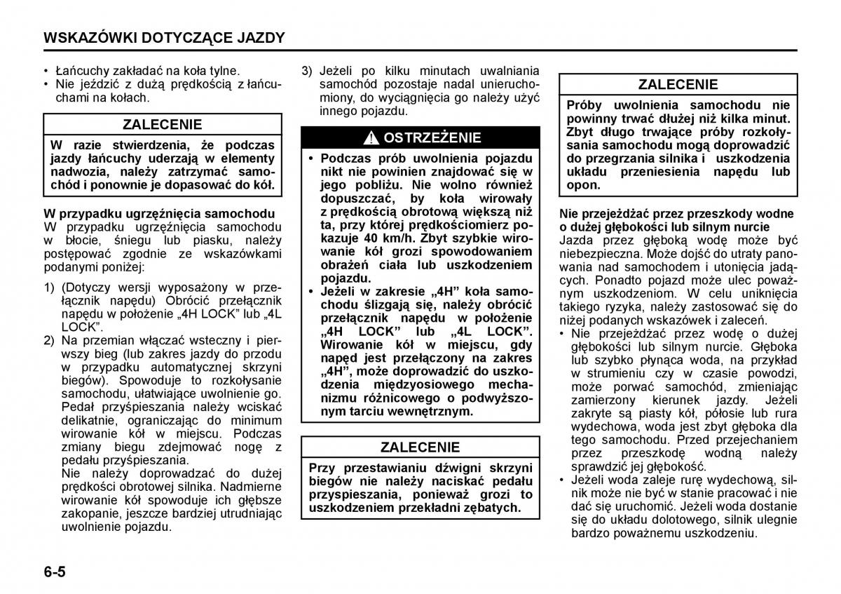 Suzuki Grand Vitara II 2 instrukcja obslugi / page 164