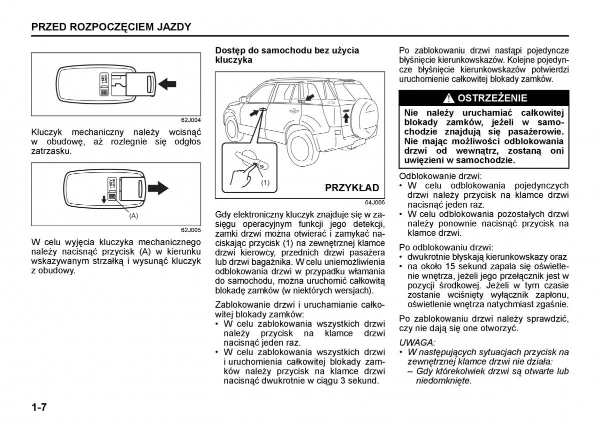 Suzuki Grand Vitara II 2 instrukcja obslugi / page 18