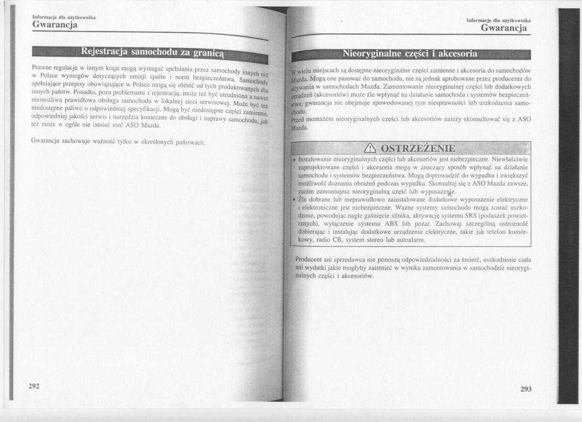 Mazda 3 I 1 instrukcja obslugi / page 148
