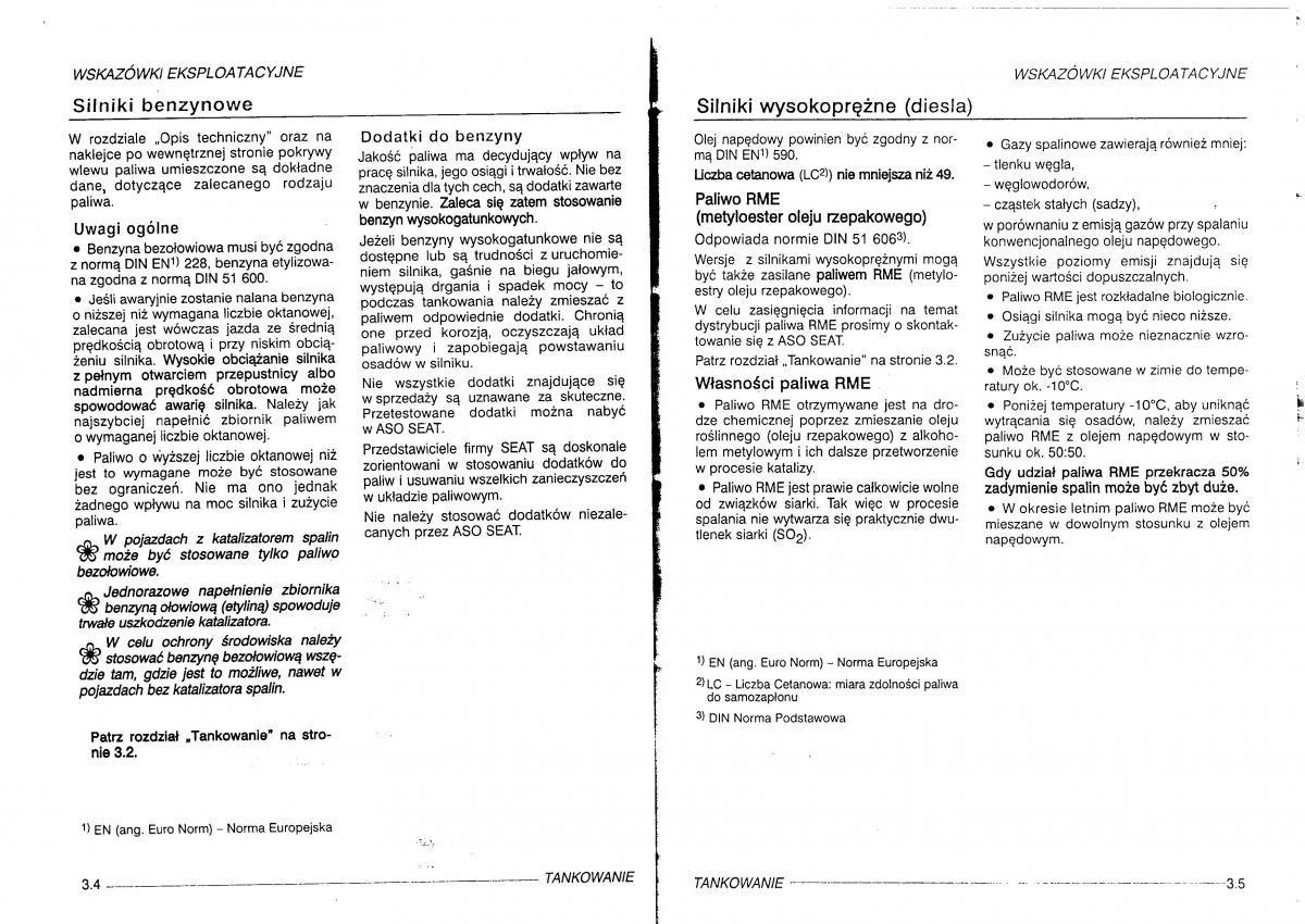 Seat Leon I 1 instrukcja obslugi / page 74
