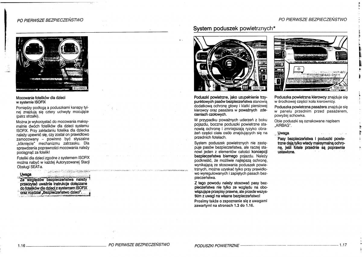 manual  Seat Leon I 1 instrukcja / page 9