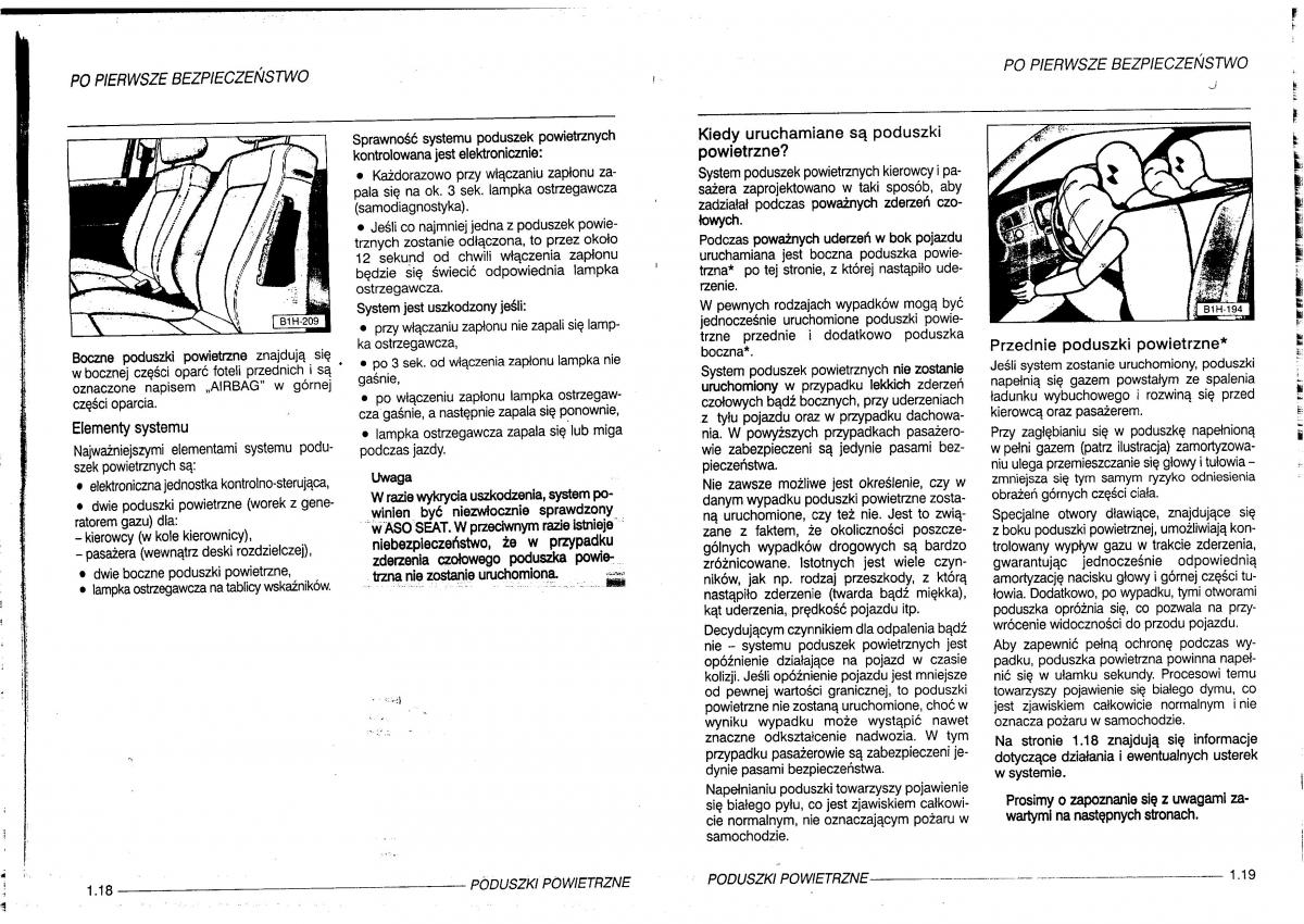 manual  Seat Leon I 1 instrukcja / page 10